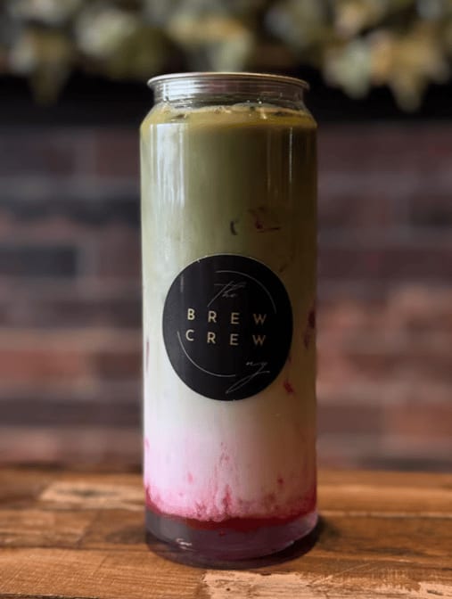 Strawberry Iced Matcha.