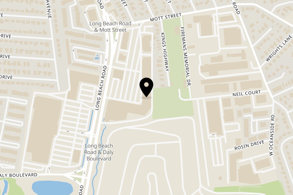 Map showing the location of The Brew Crew NY on 3549A Long Beach Rd in Oceanside